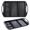 3 in 1 Flat Top Grill Griddle, Griddle Pan for Stove Top Double Burner Grill, Aluminum Pancake Griddle