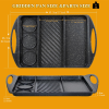 3 in 1 Flat Top Grill Griddle, Griddle Pan for Stove Top Double Burner Grill, Aluminum Pancake Griddle