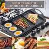 3 in 1 Flat Top Grill Griddle, Griddle Pan for Stove Top Double Burner Grill, Aluminum Pancake Griddle