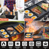 3 in 1 Flat Top Grill Griddle, Griddle Pan for Stove Top Double Burner Grill, Aluminum Pancake Griddle