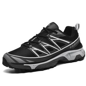 Running Shoes Mesh Sneakers Hiking Boots (Option: Peat Black-45)